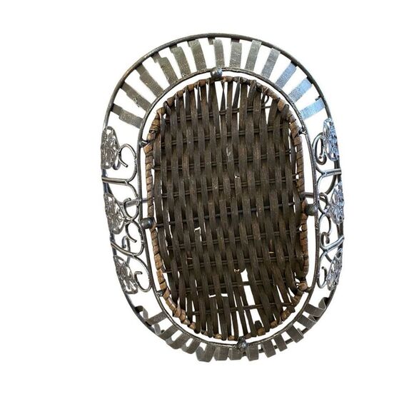 Wire Wicker Picnic Basket Home Decor Easter Decorations Gift - Picture 6 of 11